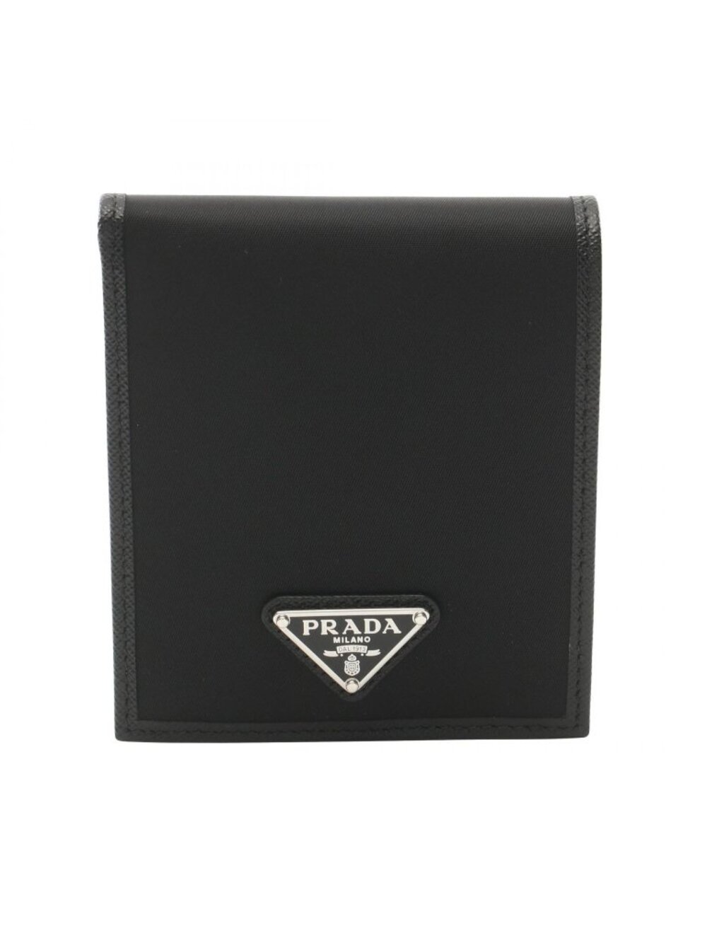 Prada Bifold Wallet Tessuto Saffian Nylon Saffiano Leather